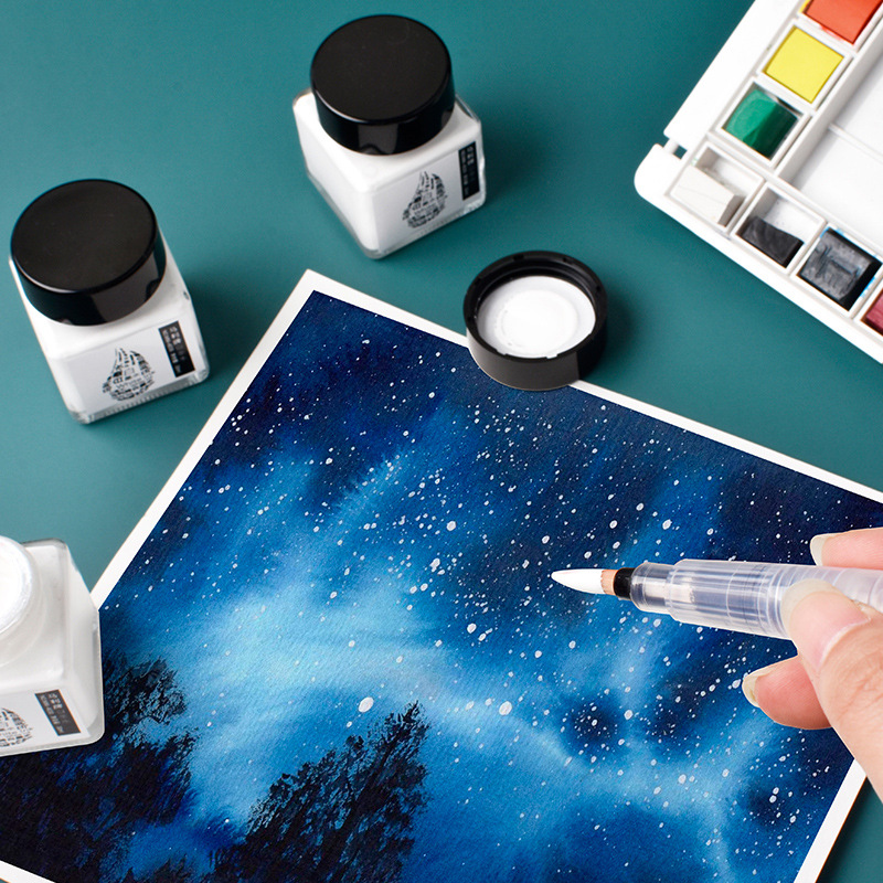 Correction Fluid White - 30ML Bottled Watercolor White Ink Art