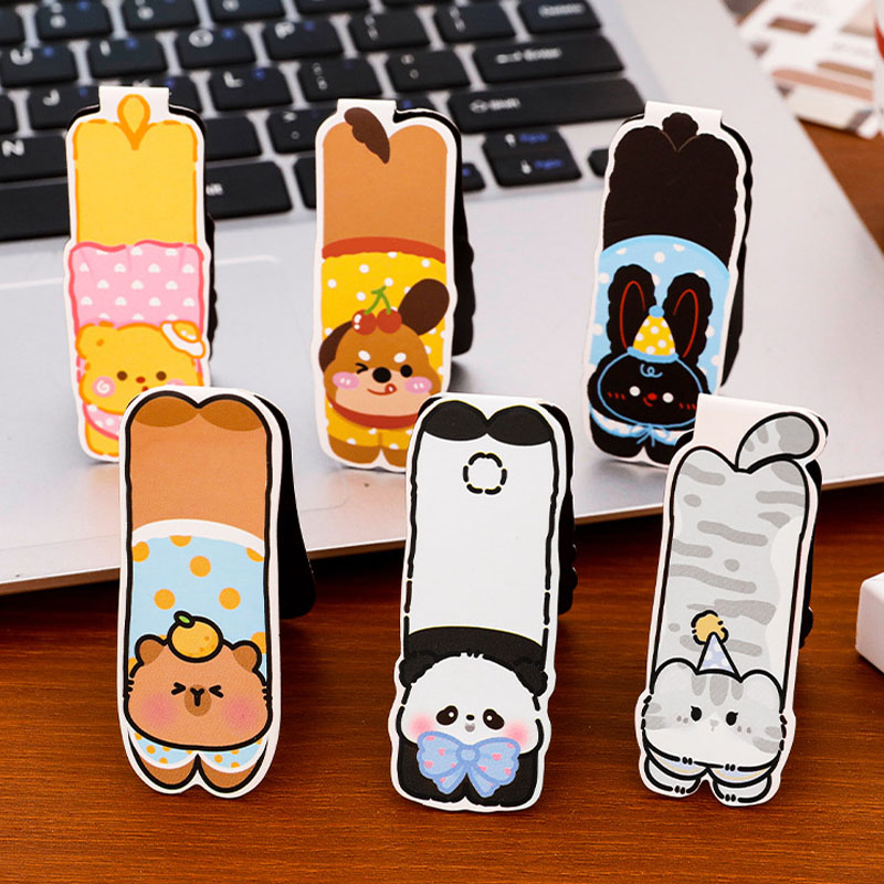 6pcs Kawaii Cute Animal Magnet - Bookmark Magnetic Clip 评论和价格
