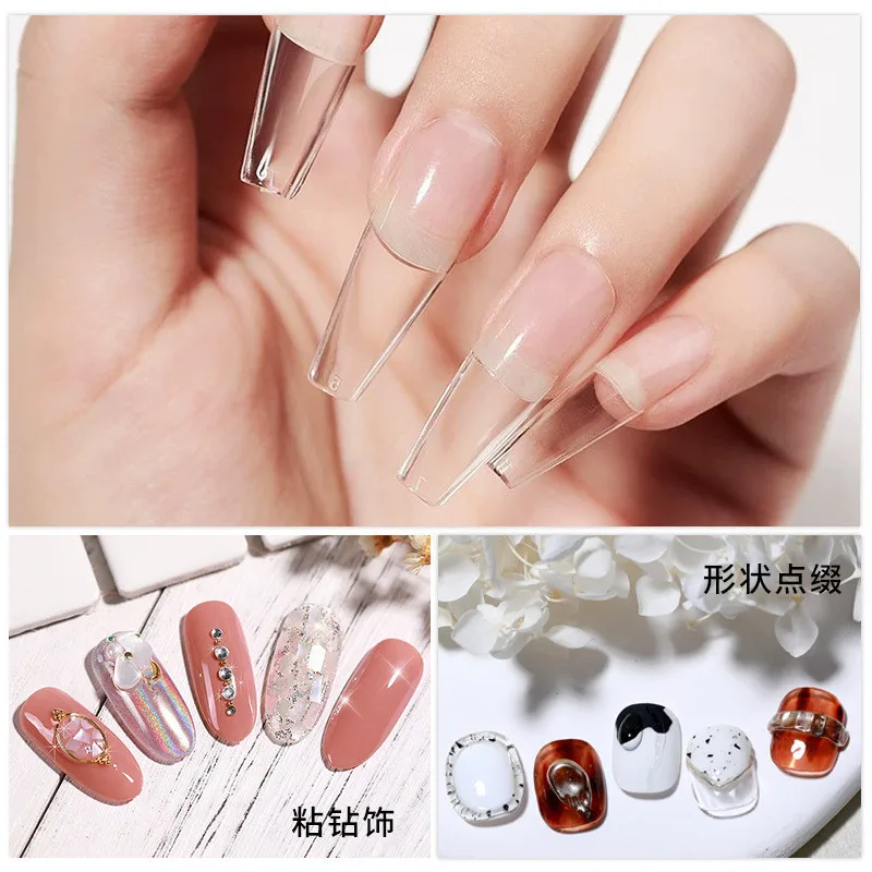 3pcs/set Solid Nail Tips Gel S - Glue Stick Pack 评论和价格