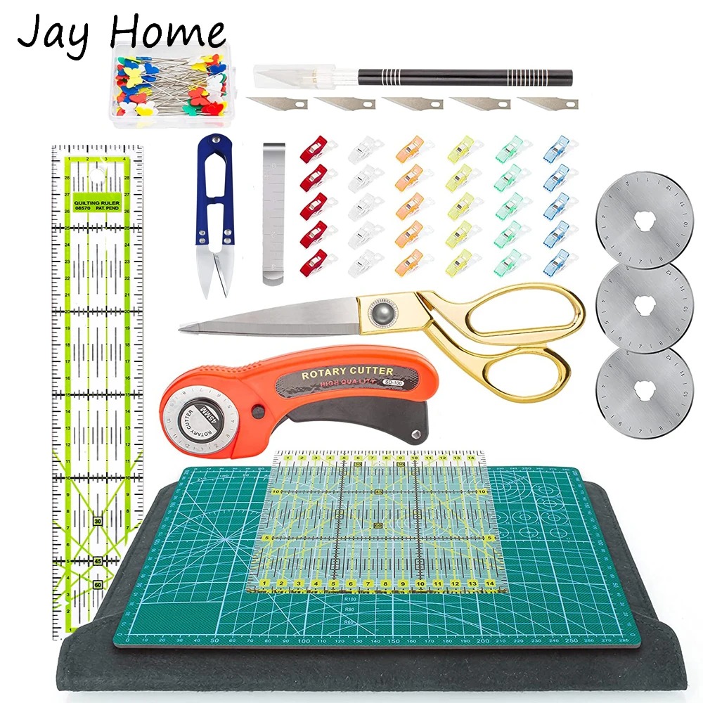 42PCS Rotary Cutter Set 45mm F - Scissors Stainless Craft 评论和价格