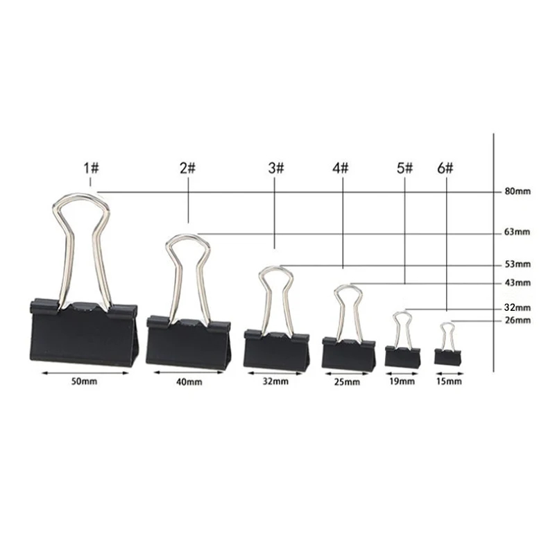 10/20PCS Metal Paper Clip 19 2 - Binder Clip Assorted 评论和价格