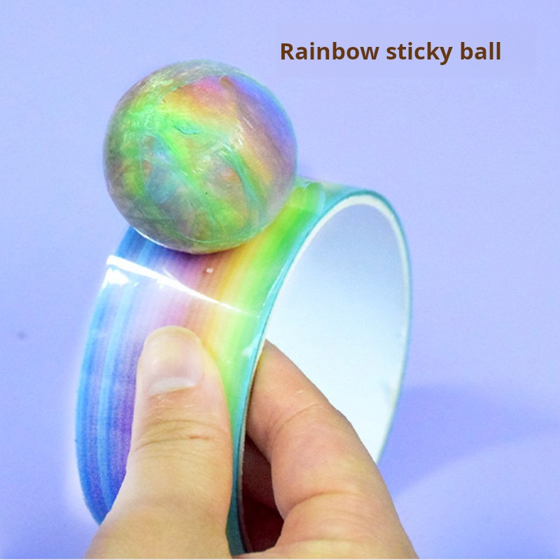 1pcs Rainbow Balls Sticky Ball - Glue Stick Pack 评论和价格