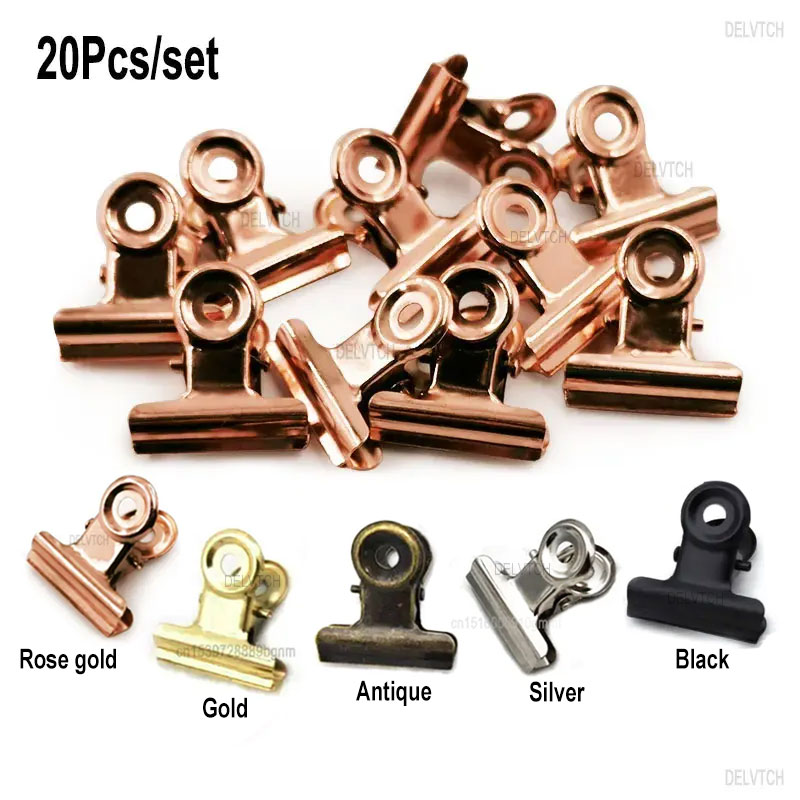 20PCS/Set 21mm*23mm Round Meta - Binder Clip Assorted 评论和价格