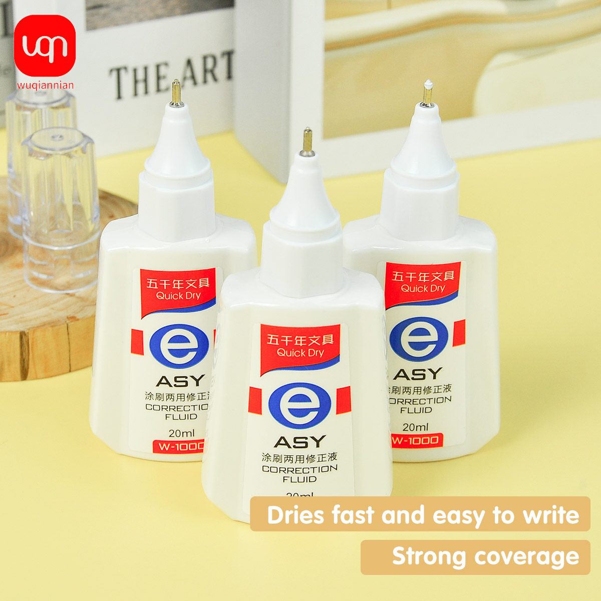 WQN Quick-Dry Correction Fluid - Correction Fluid White 评论和价格