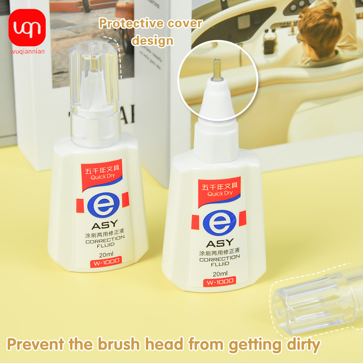 WQN Quick-Dry Correction Fluid - Correction Fluid White 评论和价格
