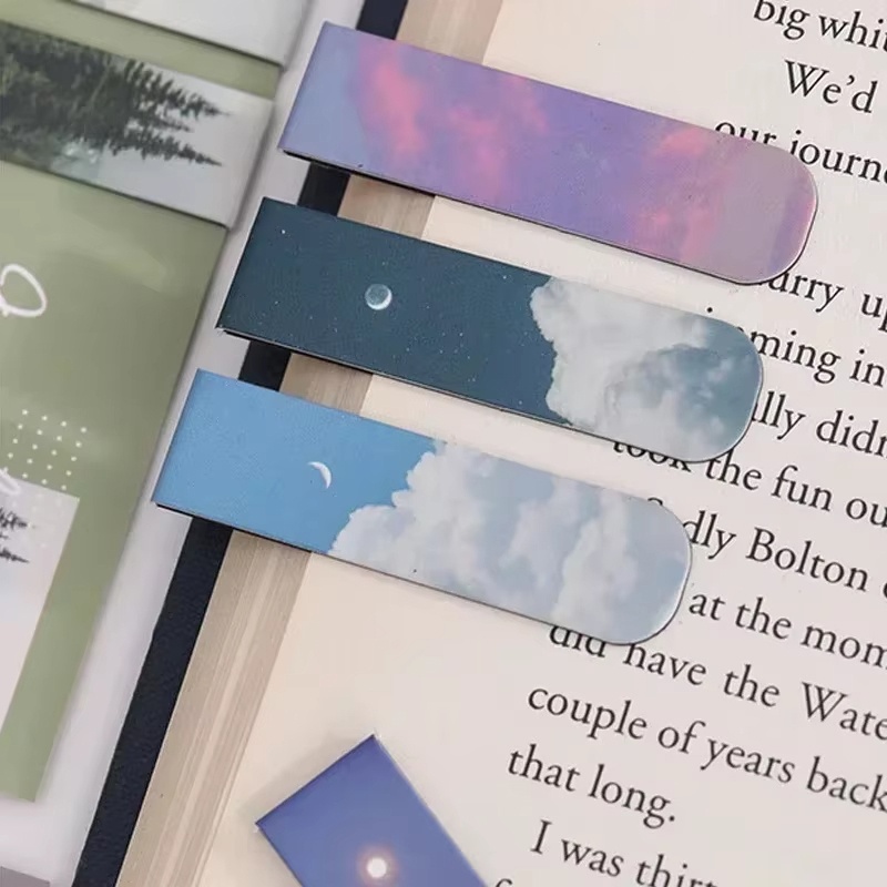 2pcs Landscape Themed Magnetic - Bookmark Magnetic Clip 评论和价格