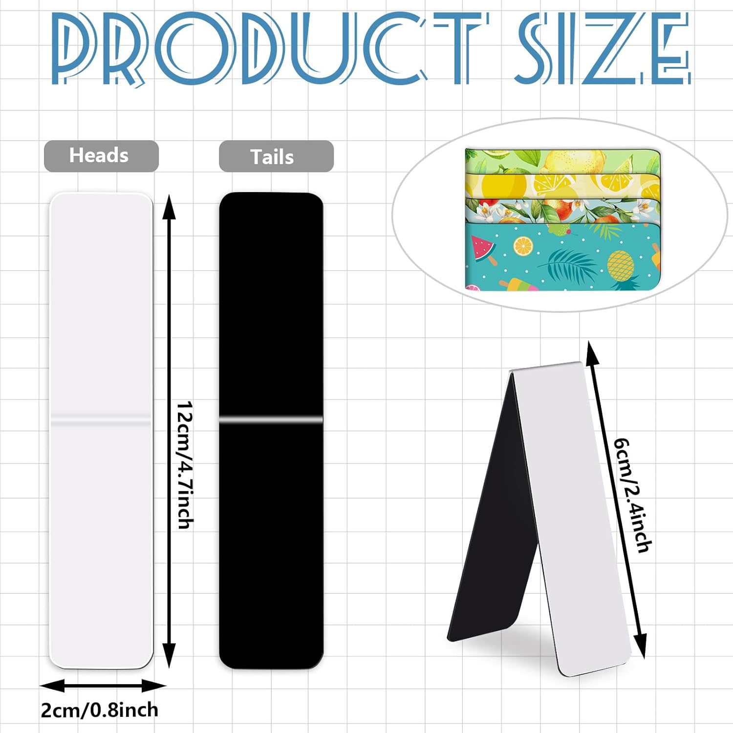 15PCS Blank Sublimation Magnet - Bookmark Magnetic Clip 评论和价格