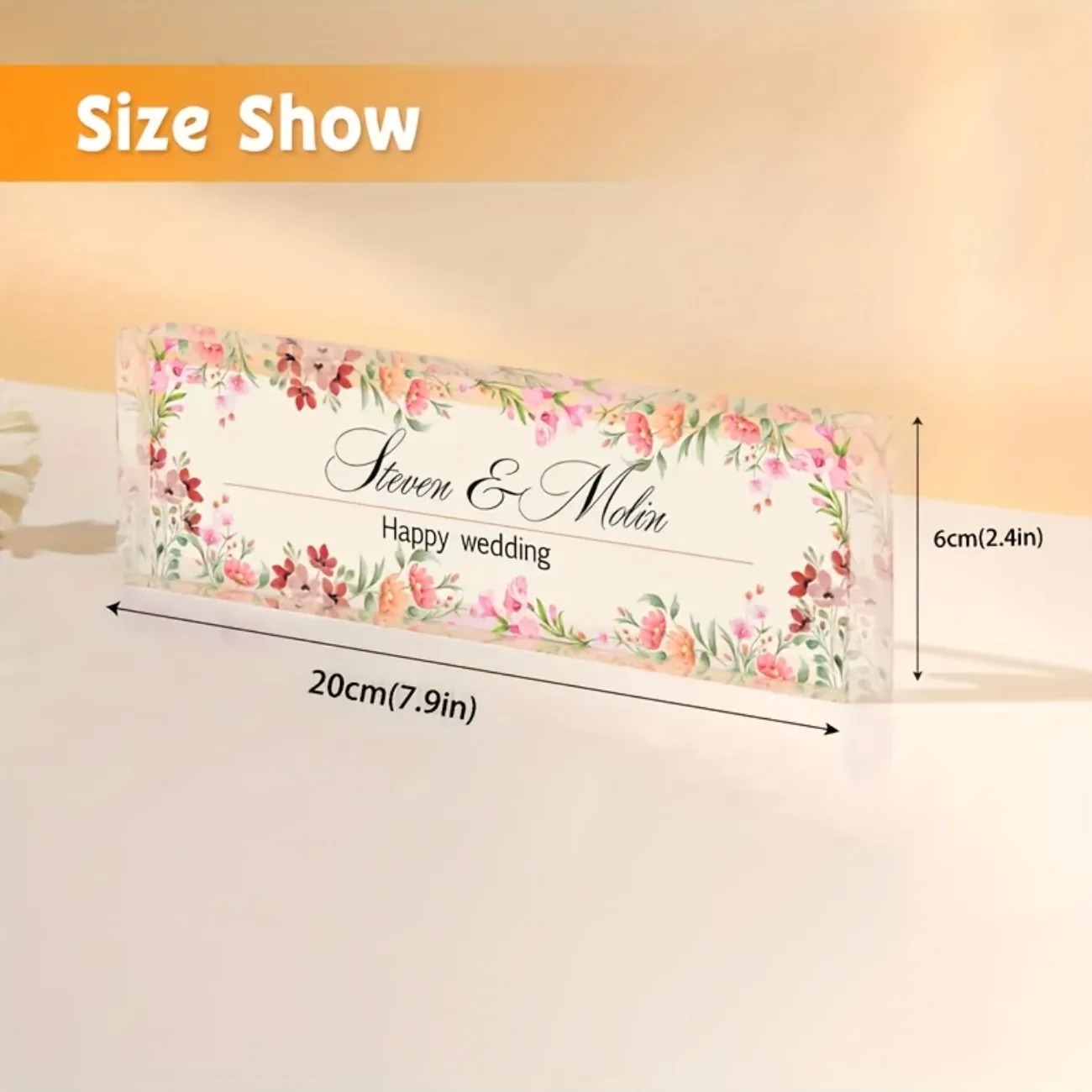 Customizable 2D Acrylic Desk N - Desk Name Plate 评论和价格
